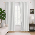Deconovo 100% Blackout Linen-Blend Curtains 52" x 84" – Thermal Insulated by Unknown
