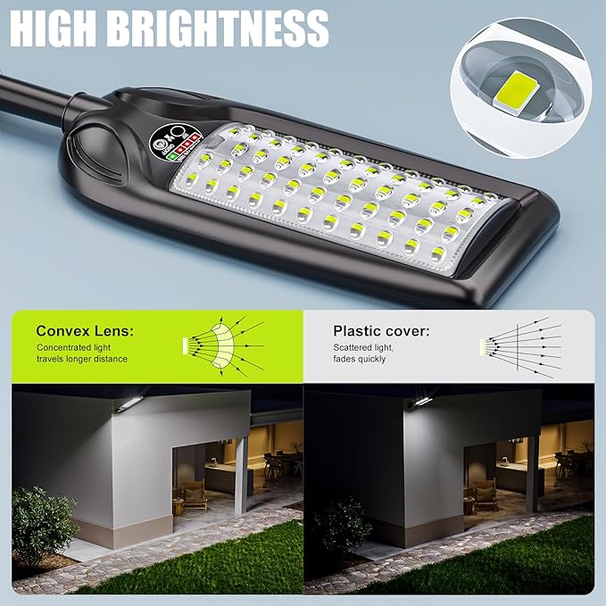Solar Street Lights Outdoor Waterproof ,30000LM Dusk to Dawn Solar Lights with Motion Sensor and Remote Control Solar Powered LED Flood Light Outside for Parking Lot, Security, Garden, Garages 2 Pack