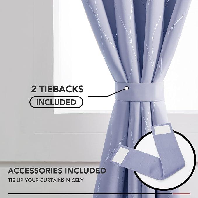 Deconovo Living Room Curtains 95 Inches Long, Thermal Insulated, Room Darkening - Image 4