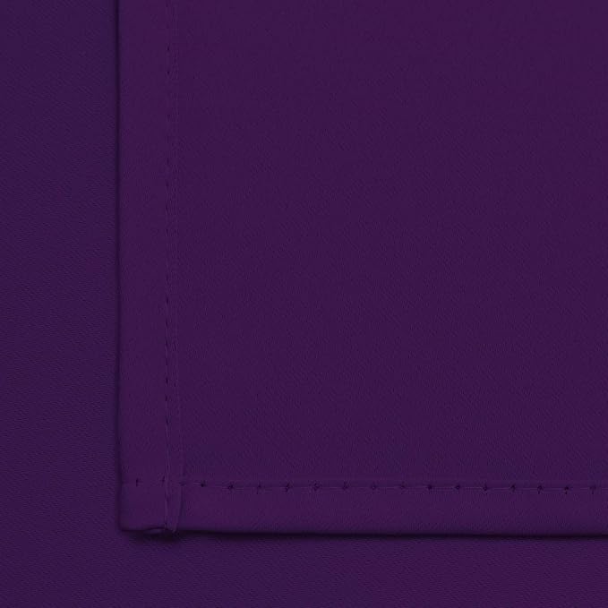 Yakamok Blackout Curtains 38x36 inch Purple Thermal Drapes-Kitchen | 2 panels - Image 4