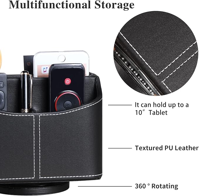 360° Rotatable Remote Control Holder, TV Remote Caddy - Image 2