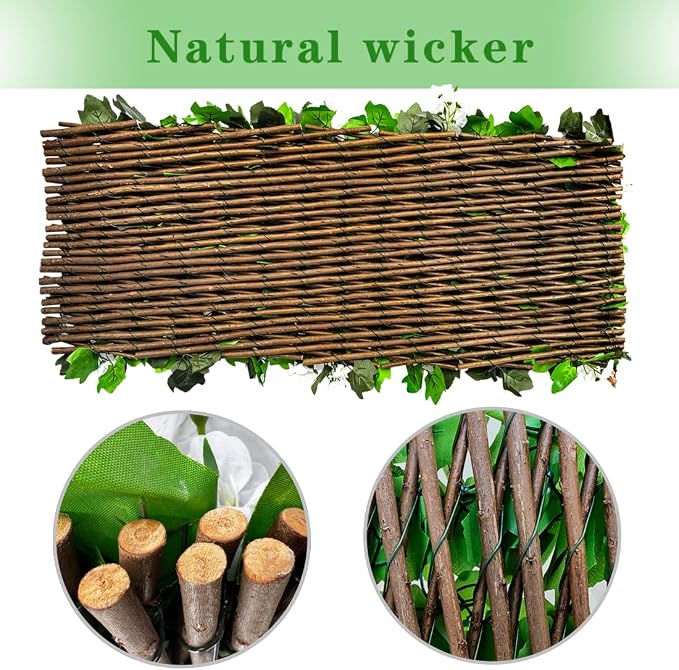 Expandable Faux Ivy Fence Privacy Screen - Image 3
