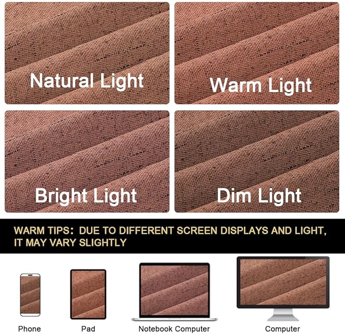 PrinceDeco Thick Linen Blend Curtains 100% Blackout Curtains 64 inch Long 2 Panels Set for Bedroom Nursery Living Room Full Blackout Window Draperies with White Liners 42" Wide,64" Length,Washed Spice