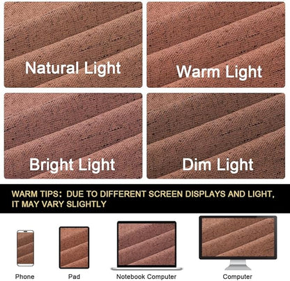 PrinceDeco Thick Linen Blend Curtains 100% Blackout Curtains 64 inch Long 2 Panels Set for Bedroom Nursery Living Room Full Blackout Window Draperies with White Liners 42" Wide,64" Length,Washed Spice