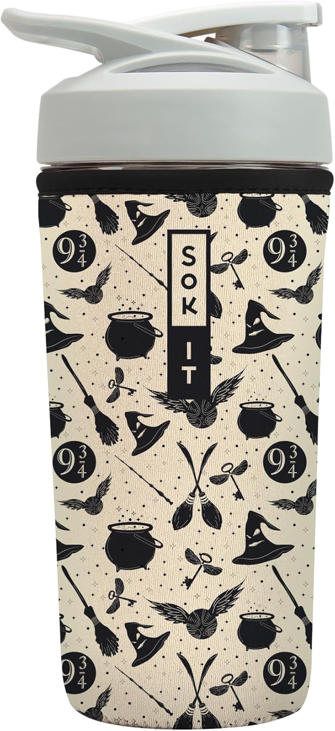 Sok It BotlSok Protein Blender Shaker Bottle Sleeve Insulated Neoprene Cover (Wizard's Walk, Fits 28oz Blender)