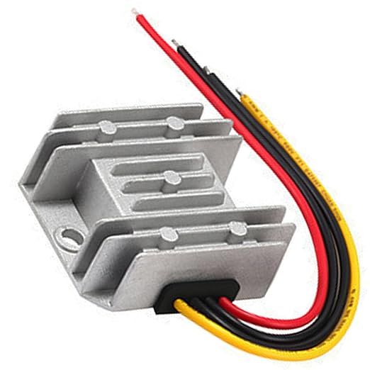 MGGi DC/DC Voltage Reducer Converter Regulator 12V 24V Step Down to 5V 5A 25W, Converter Regulator Power Supply Module Buck Transformer for Golf Cart Forklifts Car Vehicle, Aluminum