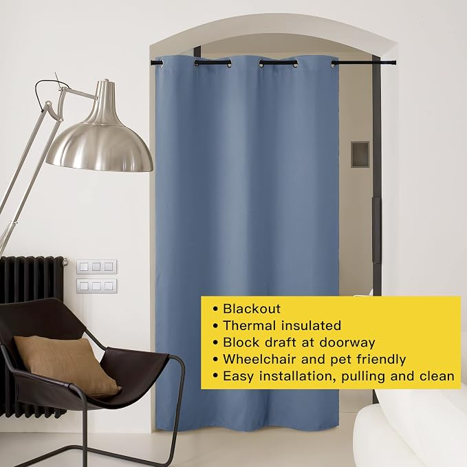 NICETOWN Curtains & Drapes for Door Tapestry, Sound Noise Canceling Room - Image 7