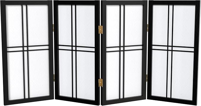 2 ft. Short Desktop Double Cross Shoji Screen by RedLantern