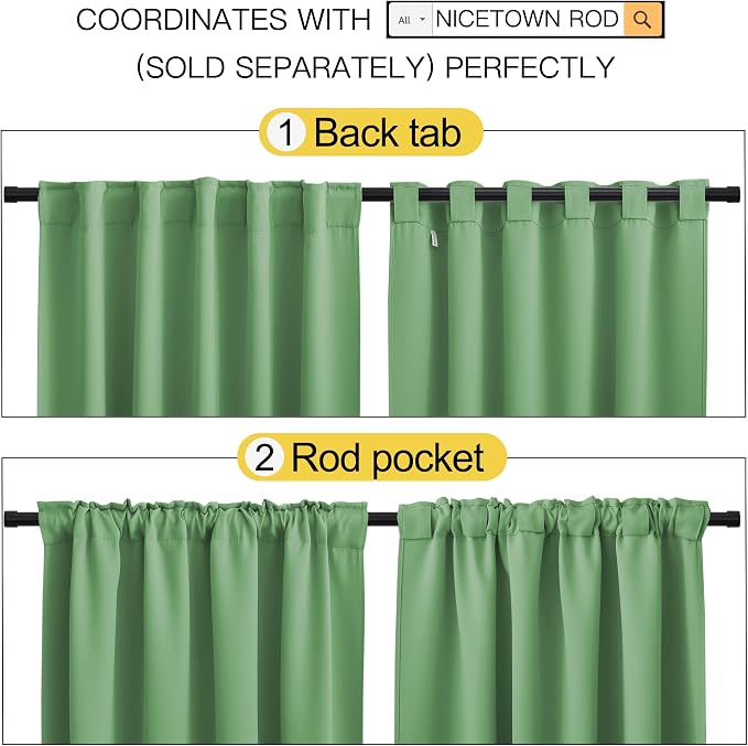 NICETOWN Window Treatment Blackout Curtains and Draperies - Image 3