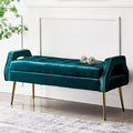 Luxurious End of Bed with den Legs, Bedroom Velvet Upholstered Seat, Comfy by Unknown
