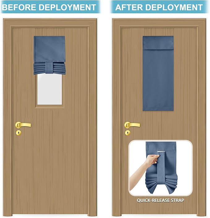 RYB HOME Classroom Door Window Cover, Room Darkening Block Views, Office Door - Image 5