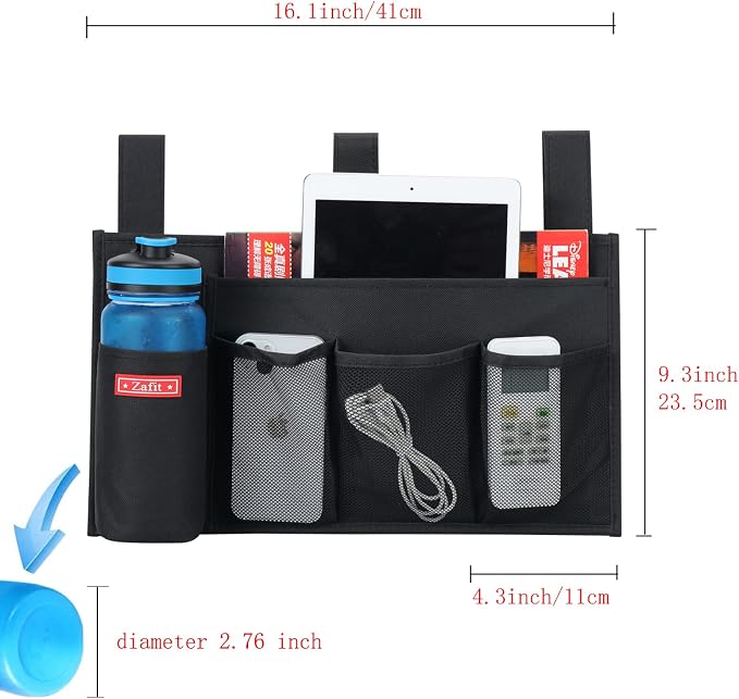 Zafit Hanging Bedside Caddy, Bedside Storage Organizer - Image 3