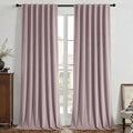 Joydeco 100% Blackout Curtains Velvet Black Out Curtain 90 Inch Drapes | by JOYDECO