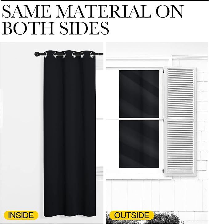 NICETOWN Black Room Divider Curtain - Image 6