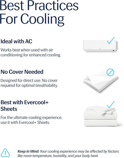 REST® Evercool® Cooling Comforter, King/Cali King, Blanket for Hot Sleepers, All Season Bedding to Keep Cool for Night Sweats, Breathable Lightweight Duvet, 106x90 Inches, Arctic White