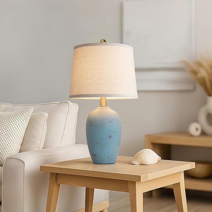 AIEAMPDO 21'' Set of 2 Coastal Small Ceramic Lamps - Image 7