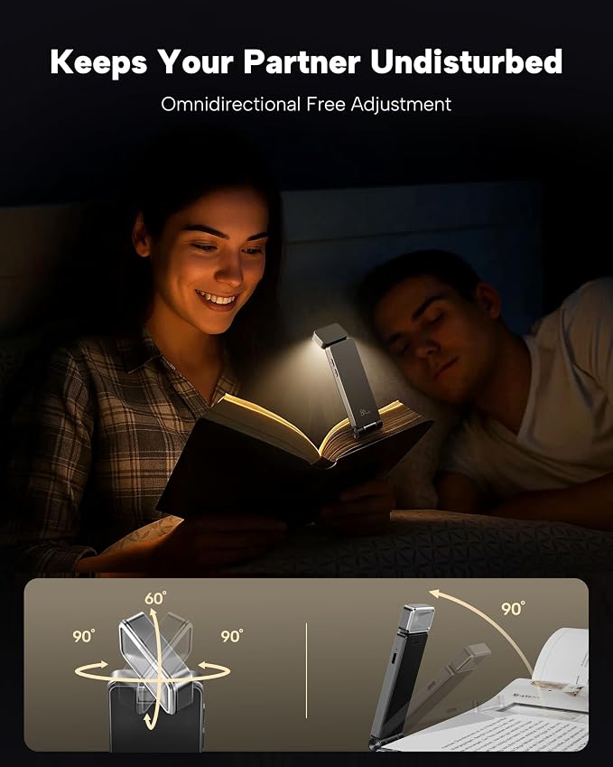 86lux Book Light, Rechargeable Clip-On LED Reading Light - Image 4