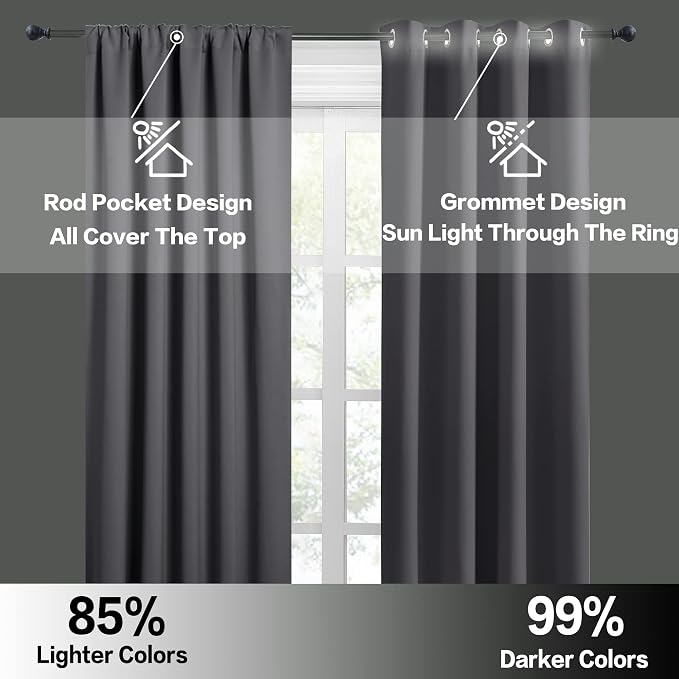 RYB HOME Extra Wide Blackout Curtains - Image 5