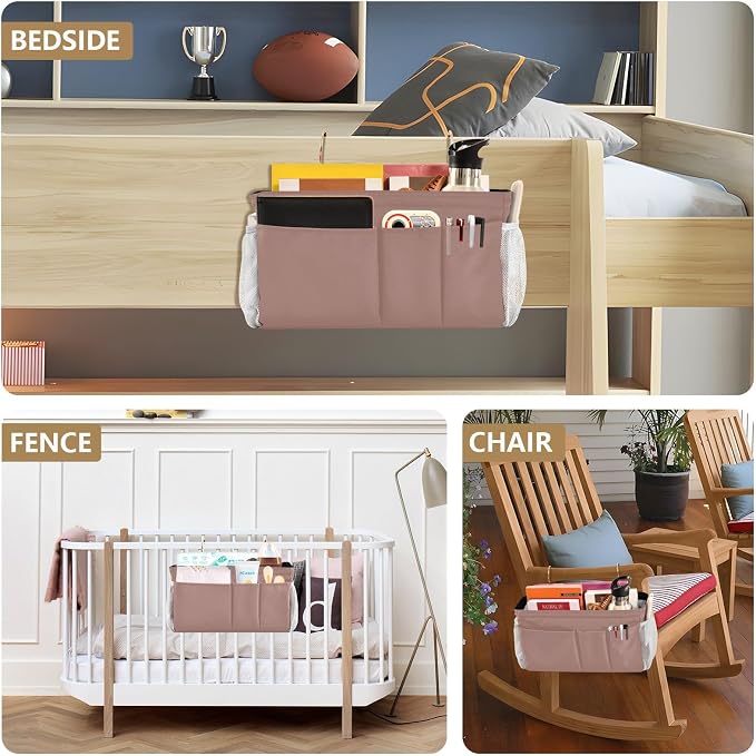 DOMIKING Rose Gold Bedside Caddy - Image 8
