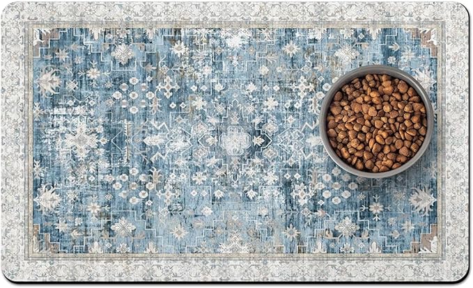 Pet Food Mats for Floor, Absorbent Dog Mat for Food and Water Dispenser Mat, Dog Food Mat Quick Dry Cat Food Mat Pet Supplies