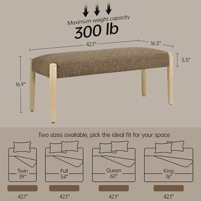 Usaint 42" End of Bed Bench - Image 2