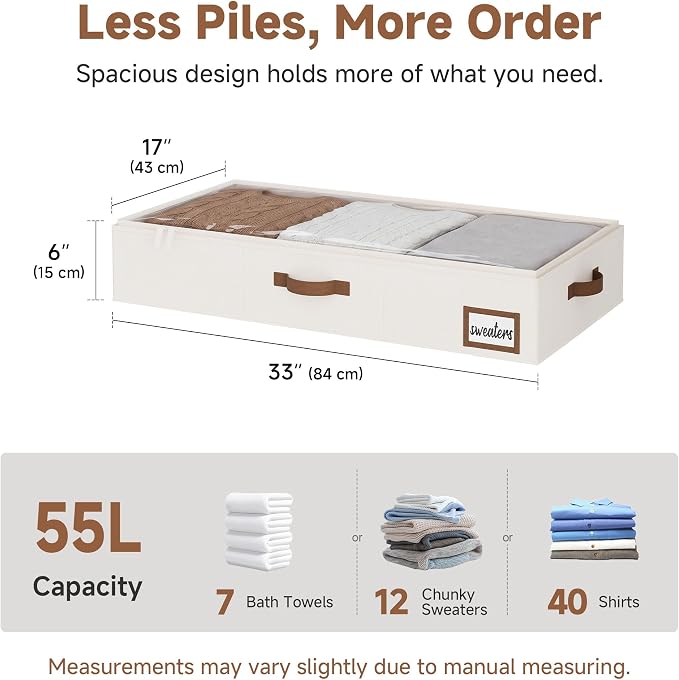 StorageWorks 6 Inch Low Profile Under Bed Storage Containers - Image 2
