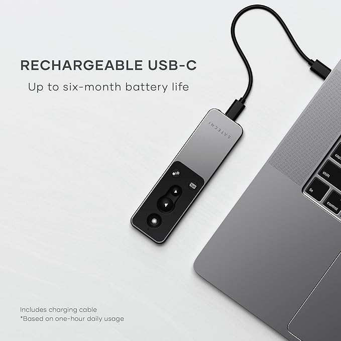 Satechi Bluetooth Remote Control, R2 Multimedia Remote Control in Presentation & Media Mode, for MacBook Air/Pro M5/M4, iPad Air/Pro M5/M4/M3, Not Compatible with Windows 10/11