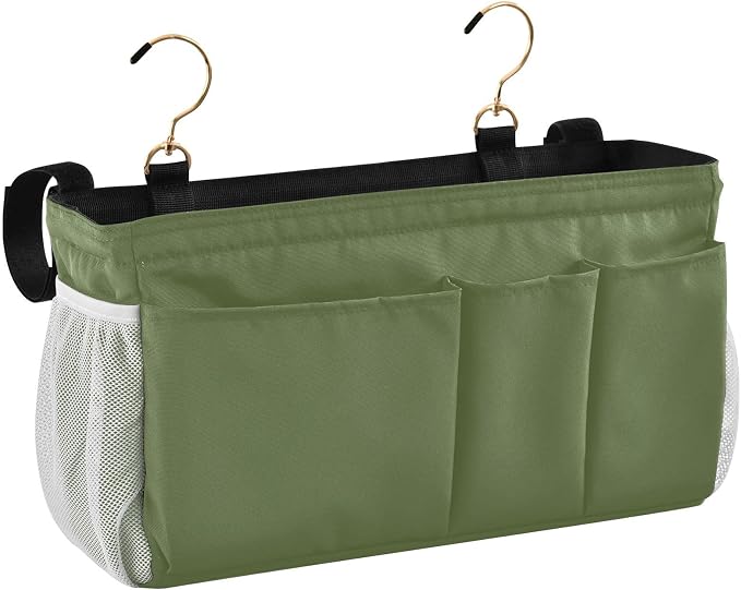 Dark Cyan Bedside Caddy Storage Bag Bedside Organizer by KOPIRIT