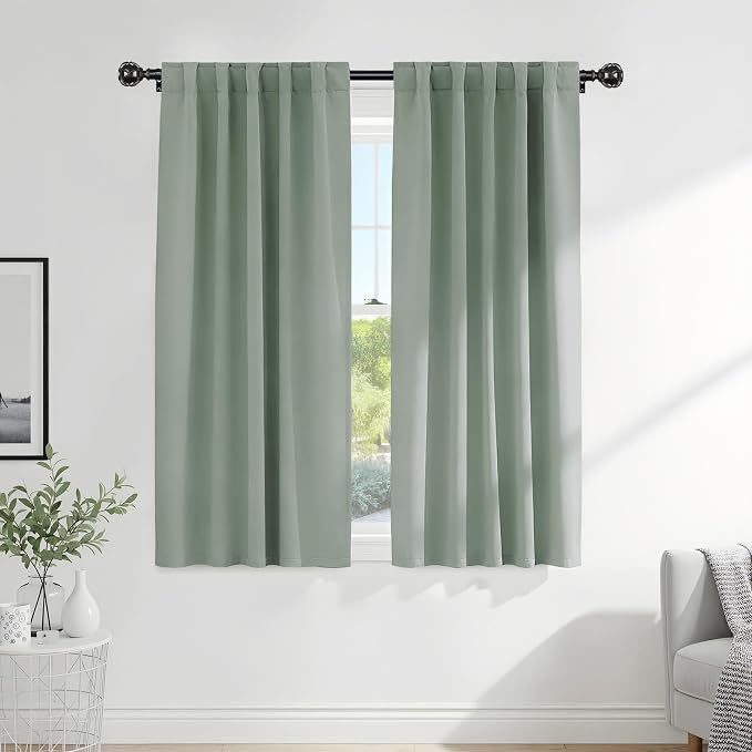 Pony DANCESage Green Blackout Curtains by PONYDANCE