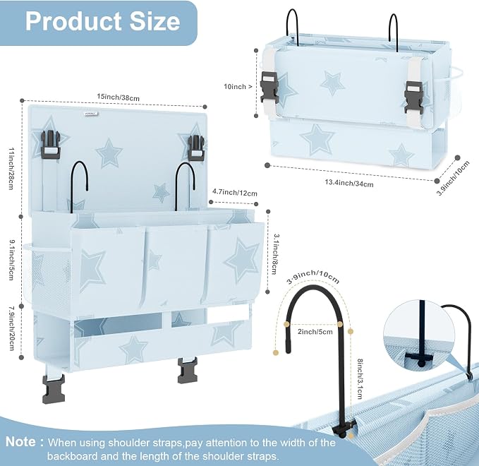 Bedside Caddy Organizer, Dual-Purpose Bedside Storage - Image 4