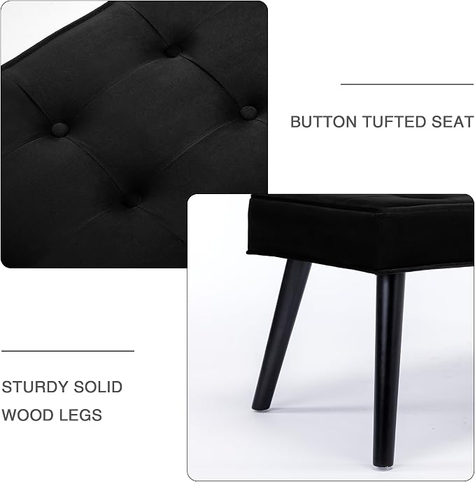 LOULENS Entryway Bench, Button Tufted, Upholstered Bench - Image 4