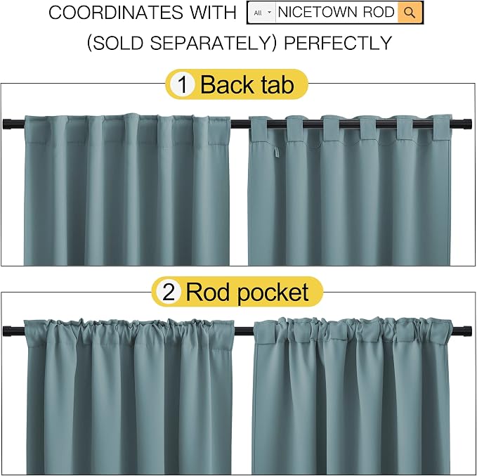 NICETOWN Blackout Curtain Blinds Window Panels - Image 3