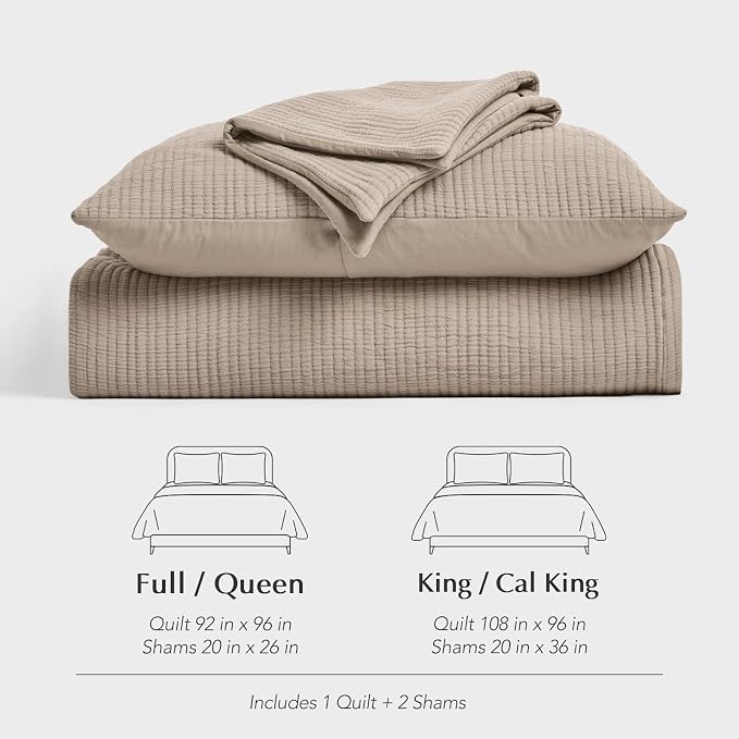 EVERGRACEHOME Cotton Gauze Matelassé Coverlet, King Size, Khaki Tan | Ultra - Image 9