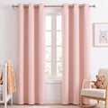 NICETOWN Blush Pink Room Darkening Curtains 84 Inches Long 2 Panels by NICETOWN