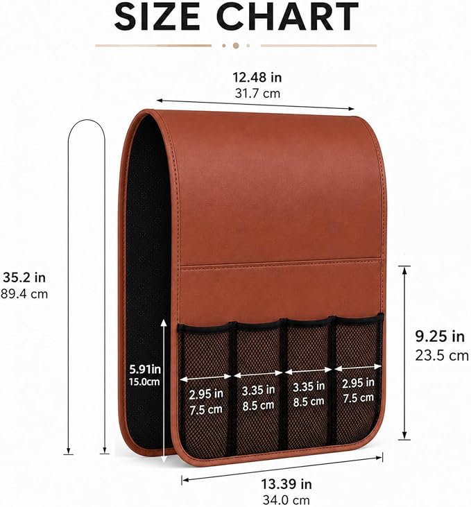 Armchair Caddy for Couch Remote Control Holder Recliner Armrest Organizer Non - Image 2