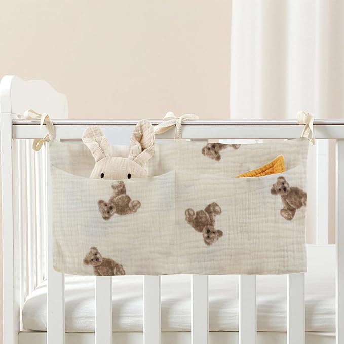 Baby Bedside Hanging Bags Storage Organizer Milk Bottle Toy Crib Baby Nappy-Bag - Image 2