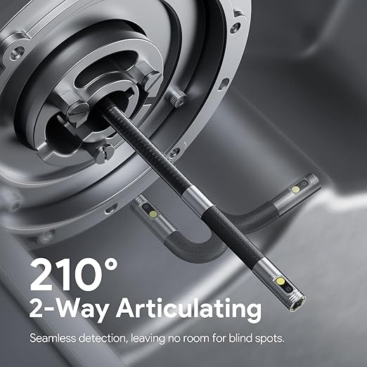 DEPSTECH 10FT Articulating Endoscope Camera with Light: Dual Lens Industrial Borescope with 4.5" Screen and Flexible Cable, Video Inspection Snake Scope Camera Tool for Wall, Auto, Pipe, Mechanics