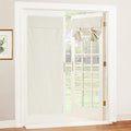 RYB HOME Natural Linen Textured French Door Window Curtains 100% Blackout | by RYBHOME