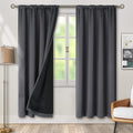 BGment Dark Grey 100% Blackout Curtains by BGment
