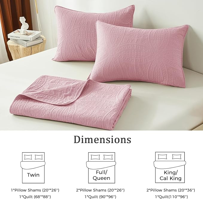 akkialla Twin Quilt Set, Soft Microfiber Coverlet - Image 6