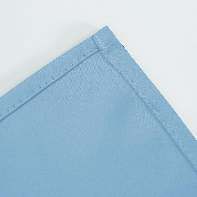 Sky Blue Blackout Curtains 34 x 84 Inch Length/Set of 2 Curtain Panels/Thermal - Image 7