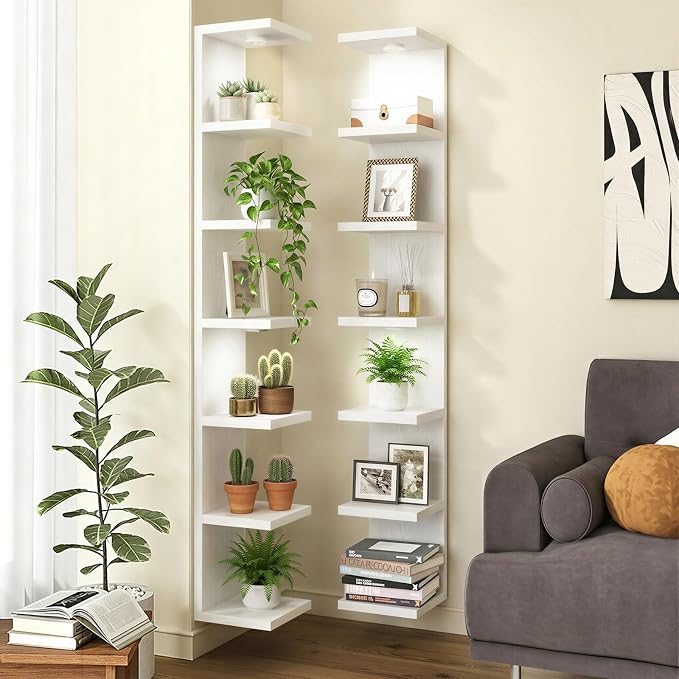 Fixwal 7 Tier Wall Shelf with LED Lights - Image 7
