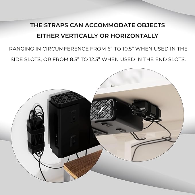 HumanCentric Universal Small Mounting Bracket Compatible with Small Devices, Modems, Power Blocks, Mount on The Wall or Under Your Desk, Vertically or Horizontally