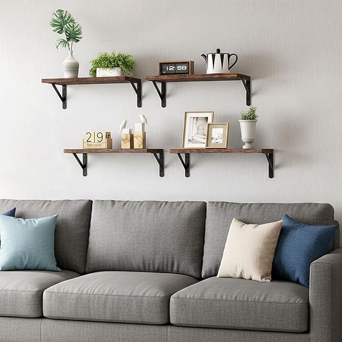Fixwal Wall Floating Shelves for Home Decor | Wood Shelves, Natural Grain - Image 2