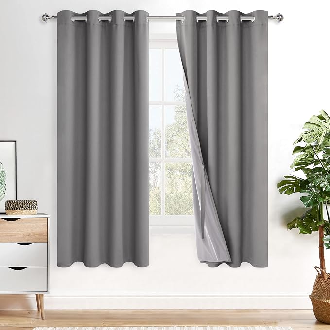XWZO Total Blackout Curtains 63 Inches Long by XWZO