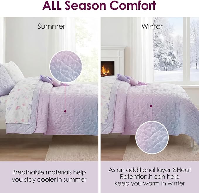 Quilt Set King Size 3 Piece, Bailey Pattern Printed Bedding Coverlet Set - Image 7