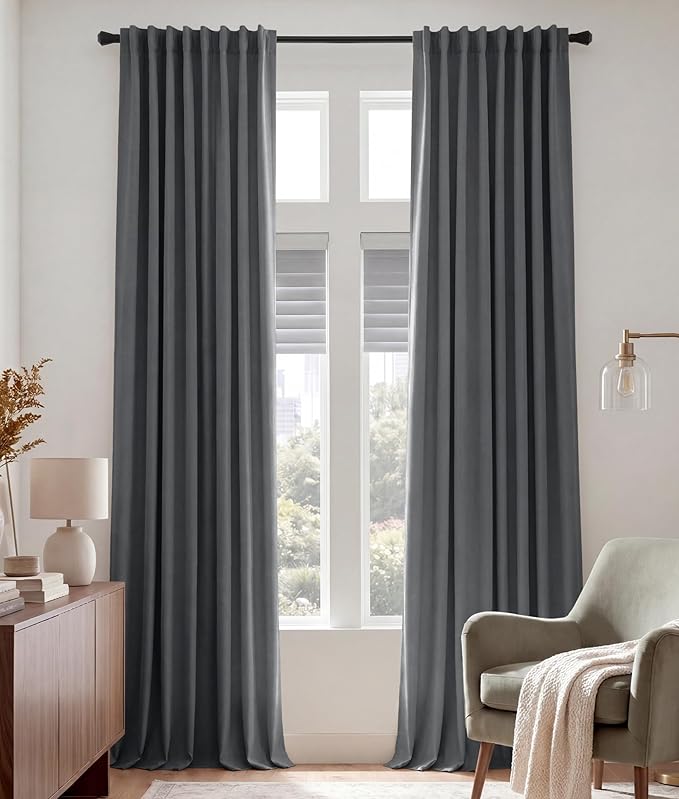 PONY DANCE Extra Long Blackout Curtains 120 inches Long by PONYDANCE