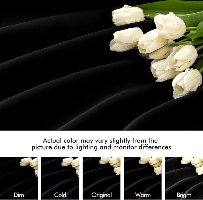 MIULEE 2 Panels Set Black Back Tab Blackout Curtains 52x96 Inch Long | Rod - Image 8