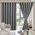 DWCN Grey Blackout Curtains – Thermal Insulated Light Blocking Privacy Grommet by DWCN
