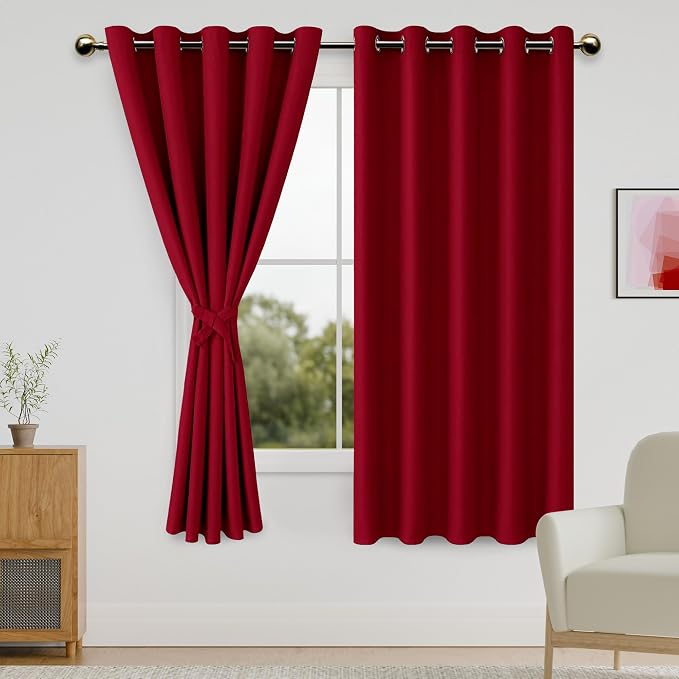 DWCN Blackout Curtains with Tiebacks by DWCN